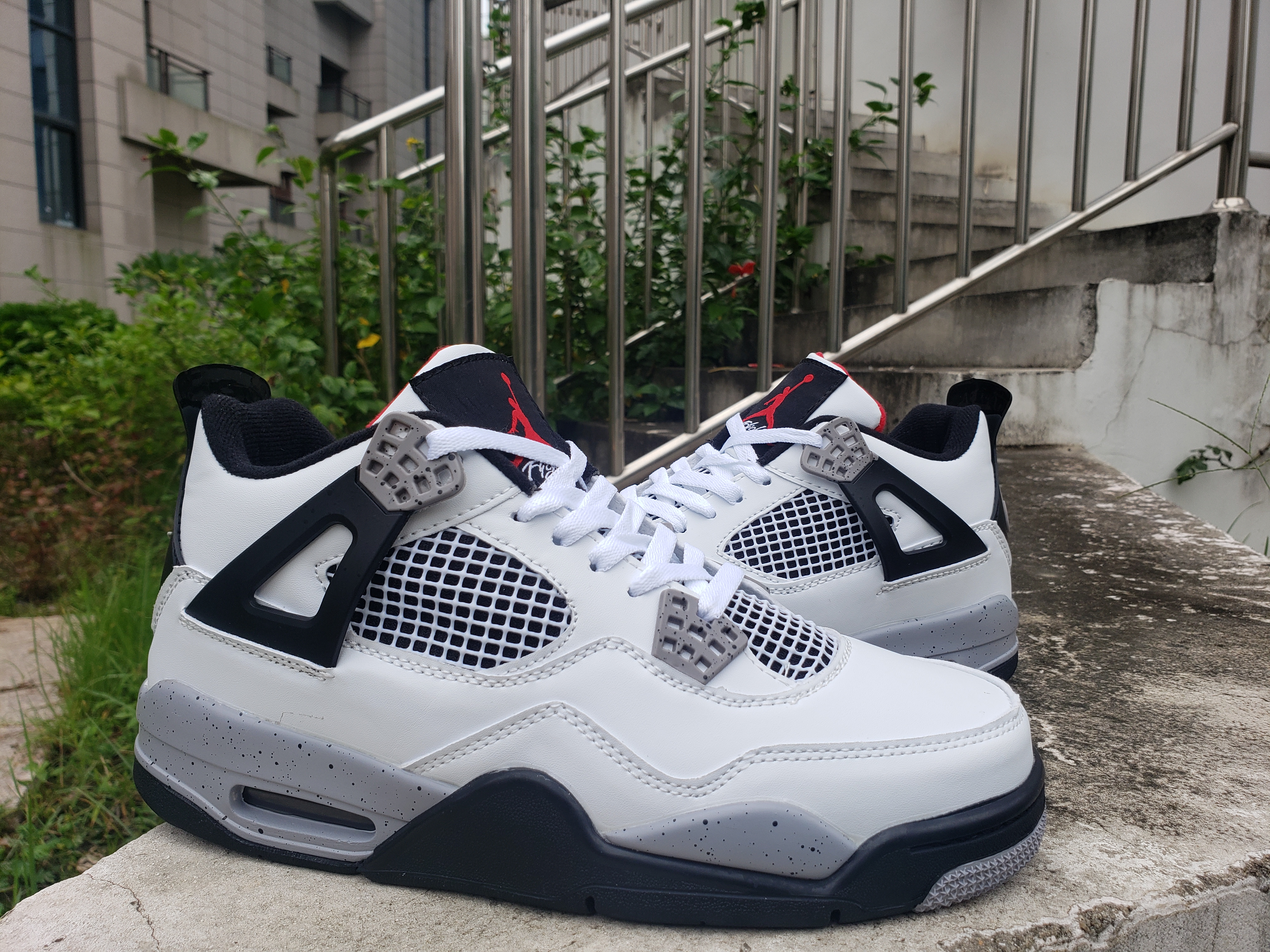 Air Jordan 4 OG White Grey Black Shoes - Click Image to Close
